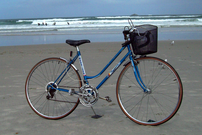 A la plage en vélo