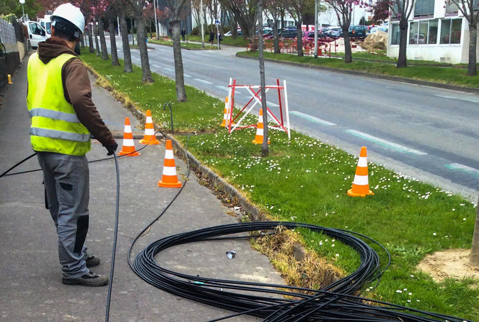 Travaux fibre optique