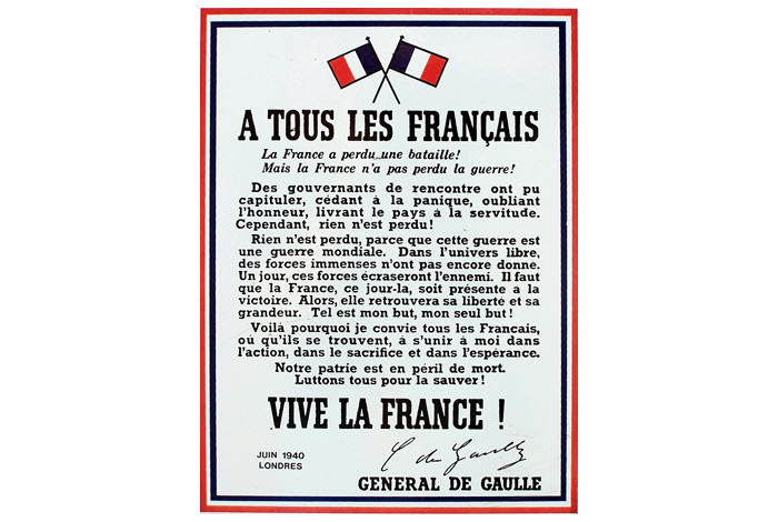 Commémoration 18 juin 1940