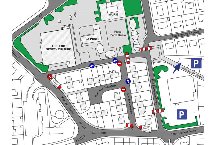 Le boulevard Svob, partiellement fermé à la circulation
