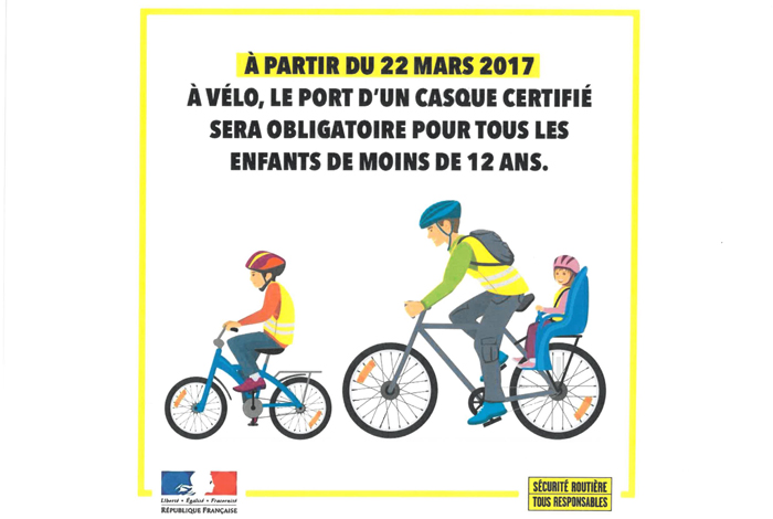 A vélo, le port du casque devient obligatoire