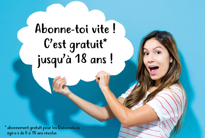 Gratuité de l’abonnement jusqu’à 18 ans