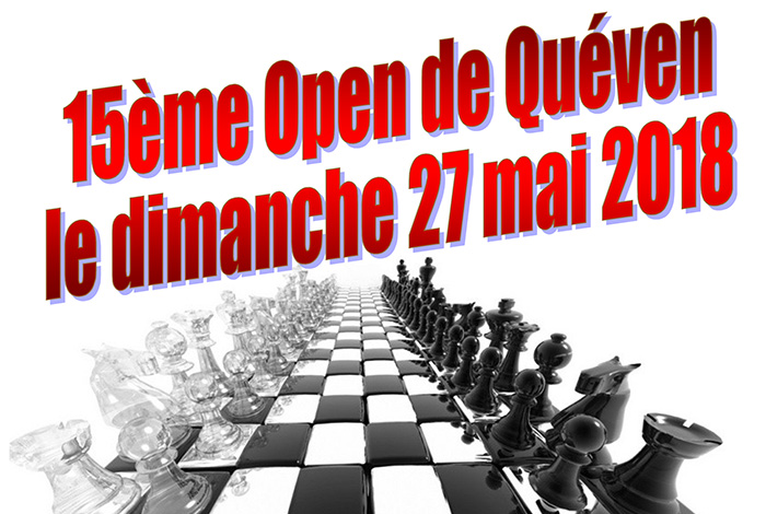 Tournoi d’échecs principal et Tournoi jeunes – 15ème open de Quéven