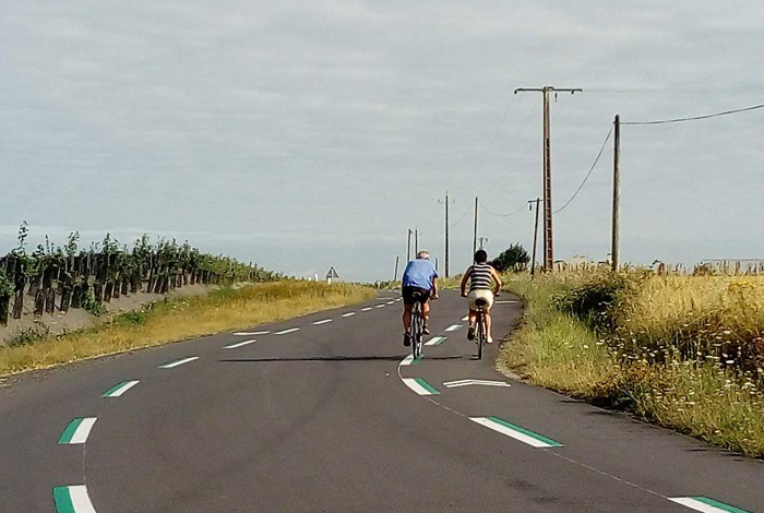 Chaussidou : une voie mixte voitures-vélos entre Quéven et Ploemeur