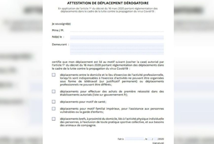 Téléchargez vos attestations de déplacement