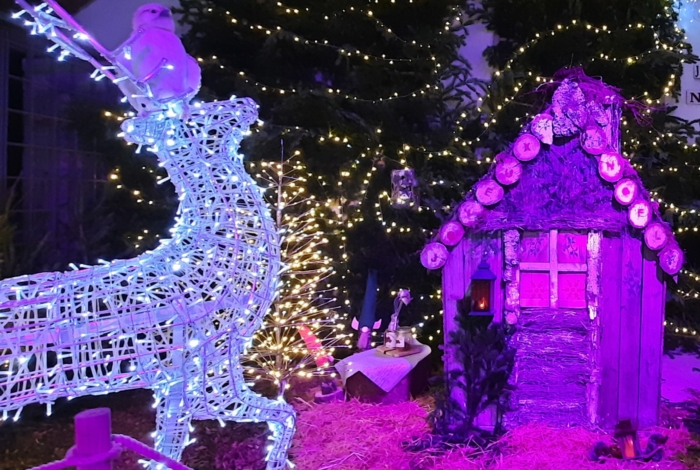 La magie de Noël s’est installée dans le jardin de la médiathèque