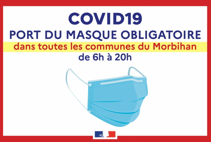 Port du masque obligatoire dans toutes les communes du Morbihan de 6h à 20h