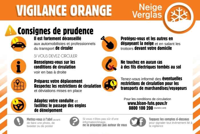 Vigilance orange neige-verglas dans le Morbihan et mesures prises à Quéven