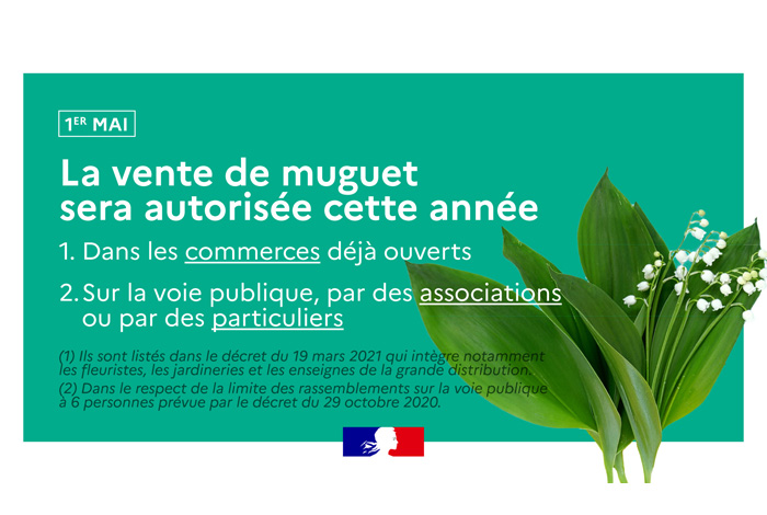 LA VENTE DE MUGUET EST AUTORISÉE LE 1ER MAI