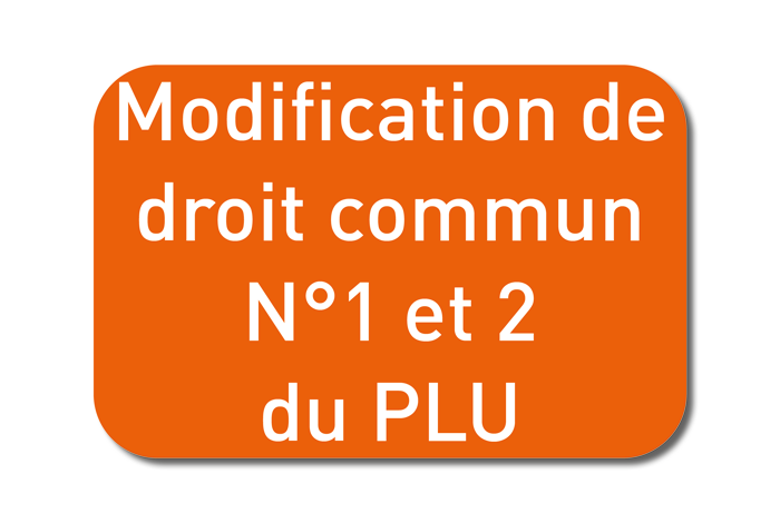 Modification de droit commun n°1 et 2 du PLU -