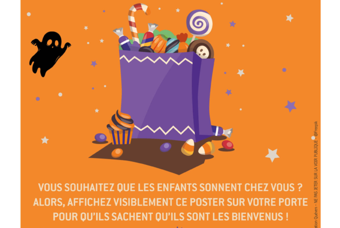 Halloween 2023 : Une affichette pour faciliter la quête des enfants