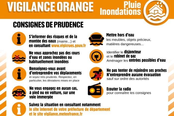 [ALERTE METEO] Vigilance jaune et orange du 16 au 17 janvier 2024