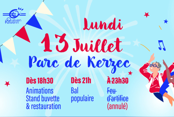 Le feu d&rsquo;artifice du 13 juillet est annulé, les festivités sont maintenues !